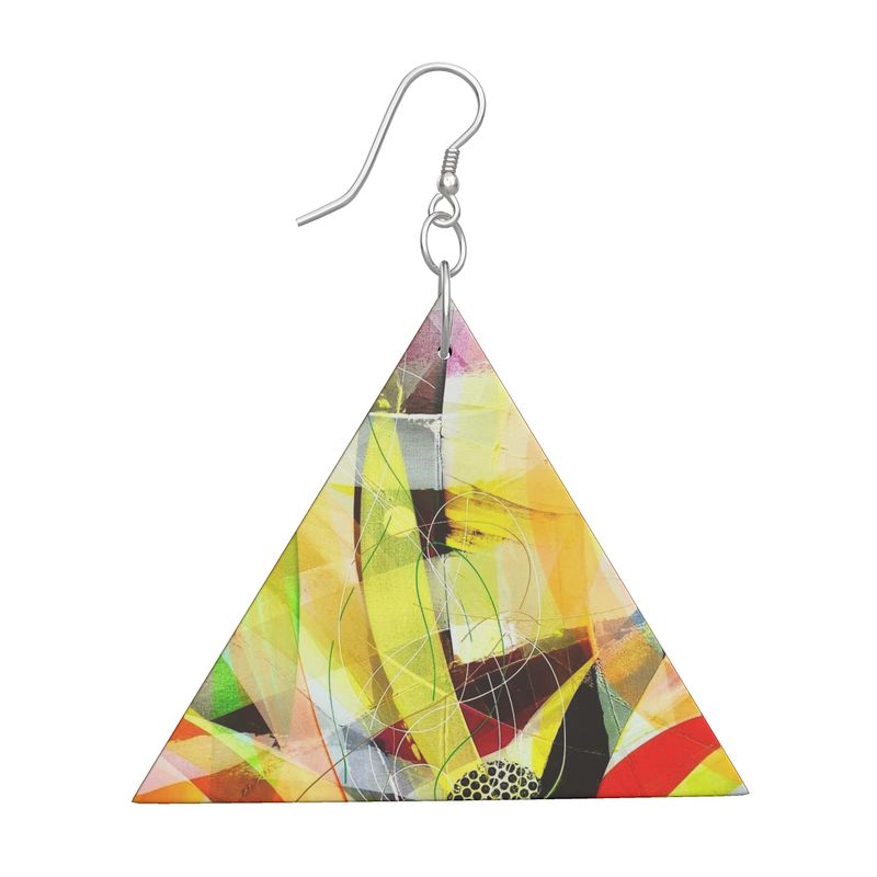 Wooden Earrings Geometric Shapes