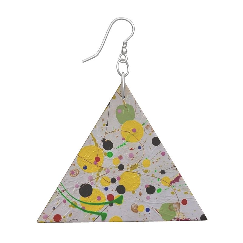 Wooden Earrings Geometric Shapes