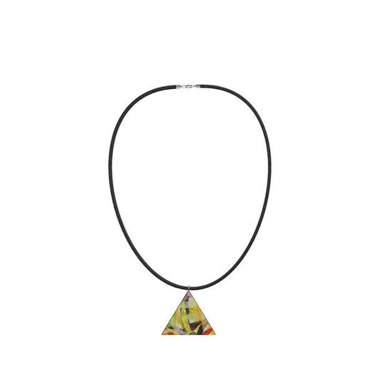 Wooden Pendant Necklace Geometric