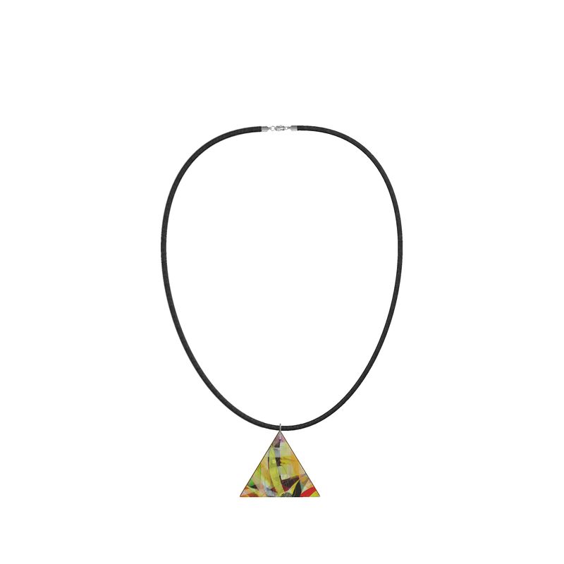 Wooden Pendant Necklace Geometric