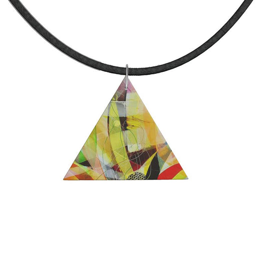 Wooden Pendant Necklace Geometric