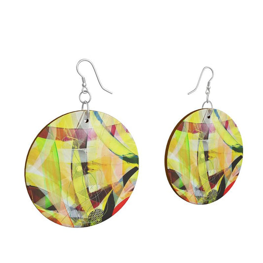 Wooden Earrings Organic Shapes