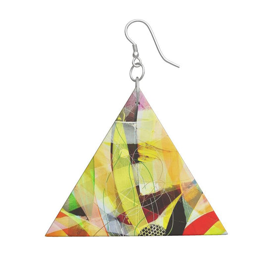 Wooden Earrings Geometric Shapes