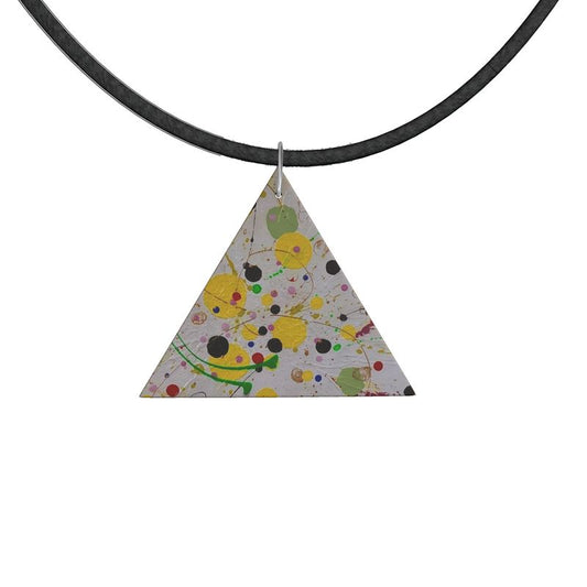 Wooden Pendant Necklace Geometric