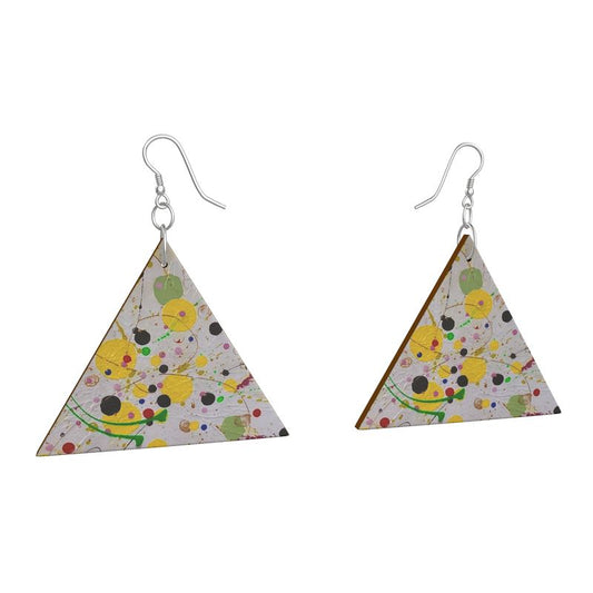 Wooden Earrings Geometric Shapes