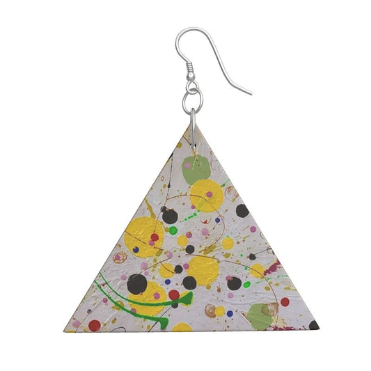 Wooden Earrings Geometric Shapes